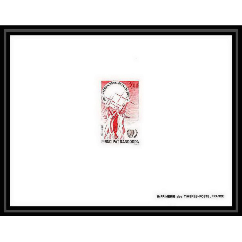 Andorre (Andorra) N°341 Année internationale de la jeunesse (enfant child) épreuve de luxe (deluxe proof)