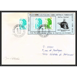 71551 porte timbre 1988 gorfou sauteur oiseaux birds collectionnez les plis des terres australes taaf lettre cover