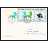 71551 porte timbre 1988 gorfou sauteur oiseaux birds collectionnez les plis des terres australes taaf lettre cover