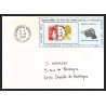 71558 porte timbre 1988 gorfou sauteur oiseaux birds collectionnez les plis des terres australes taaf lettre cover