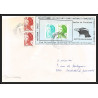 71568 porte timbre 1988 gorfou fiorland oiseaux birds collectionnez les plis des terres australes taaf lettre cover