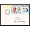 71573 porte timbre 1988 manchot jugulaire oiseaux birds collectionnez les plis des terres australes taaf lettre cover