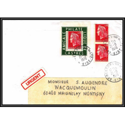 72125 porte timbre resson sur matz oise 1978 amicale philatelique de castres Tarn cheffer 1536 lettre cover France