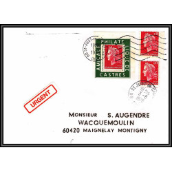 72126 porte timbre st just en chaussée oise 1978 amicale philatelique de castres Tarn cheffer 1536 lettre cover France