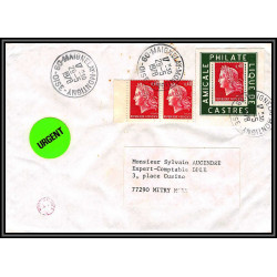 72129 porte timbre maignelay montigny oise 1978 amicale philatelique de castres Tarn cheffer 1536 lettre cover France