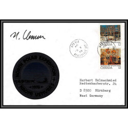 97014 signé signed north polar expedition naomi uemuras 1978 canada arctique arctic north pole lettre cover
