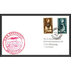 97018 hmb endurance 26/12/1977 south gerogia antarctic antarctique lettre cover