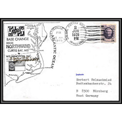 97048 signé signed base change USCGC northwind 2/6/1978 usa antarctic antarctique lettre cover