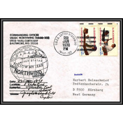 97050 signé signed USCG yard northwind 22/1/1978 usa antarctic antarctique lettre cover