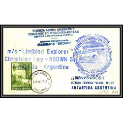 97088 antartida 1975/1976 tourist expedition base brown argentine argentina arctique arctic north pole lettre cover