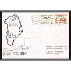 97171 signé signed station chief dye-3 gronland groenland 10/10/1977 arctique arctic north pole