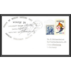97174 signé signed winfly 78 4/9/1977 usa antarctic antarctique lettre cover