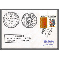 97222 colville lake mission 15/11/1977 canada arctique arctic north pole lettre cover