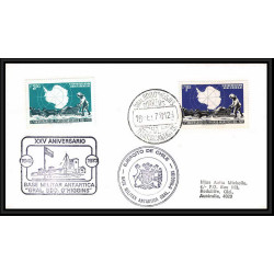 97249 base militar gral bdo o'higgins 18/2/1973 chile chili antarctic antarctique lettre cover