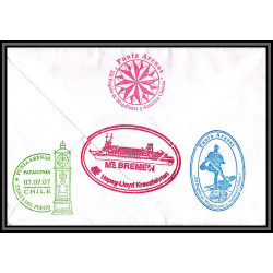 98252 ms bremen 19/11/2007 chile chili antarctic antarctique lettre cover