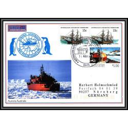 98257 aurora australis 15/11/2007 australian antarctic territory antarctic antarctique carte card