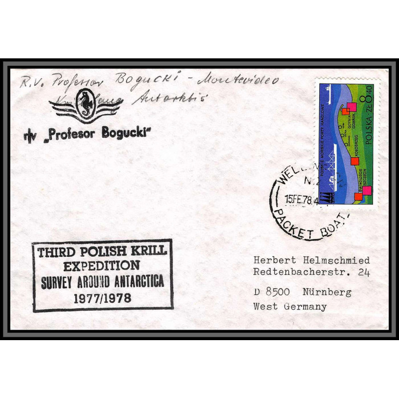 98274 third polish expedition profesor bogucki 12/2/1978 polska pologne antarctic antarctique lettre cover