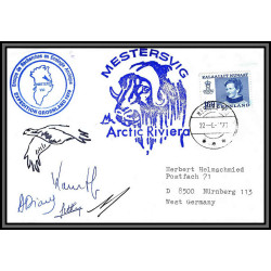 98295 signé signed mestersvig artic riviera birds 27/6/1978 gronland groenland arctic north pole lettre cover