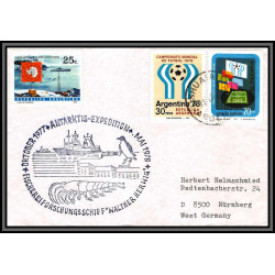 98303 antarktis expedition 1977/1978 walther herwig argentine argentina antarctic antarctique lettre cover