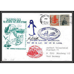 98331 ms world discoverer disco 34 29/3/1979 seattle usa antarctic antarctique lettre cover