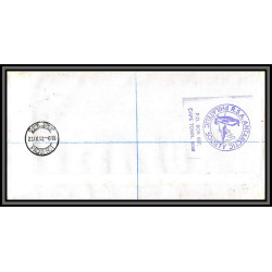 98445 signé signed recommandé ms/sa agulhas 1982 marion islands helicopter rsa south africa antarctic antarctique lettre