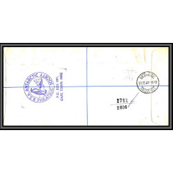 98453 recommandé ms/sa agulhas 9/1/1985 sanae helicopter rsa south africa antarctic antarctique lettre cover