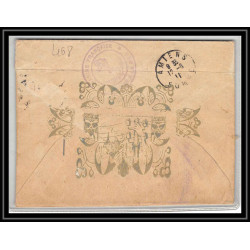 0468 force navale du maroc en rade illustree CAD PAQ Tanger 1911 Lettre cover occupation du maroc War