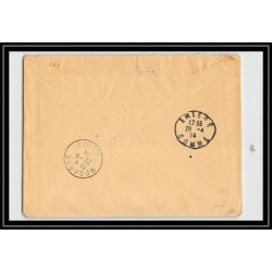 0474 1914/1918 division navale du maroc croiseur 3ème classe cosmao mogador 1914 Lettre cover occupation du maroc War
