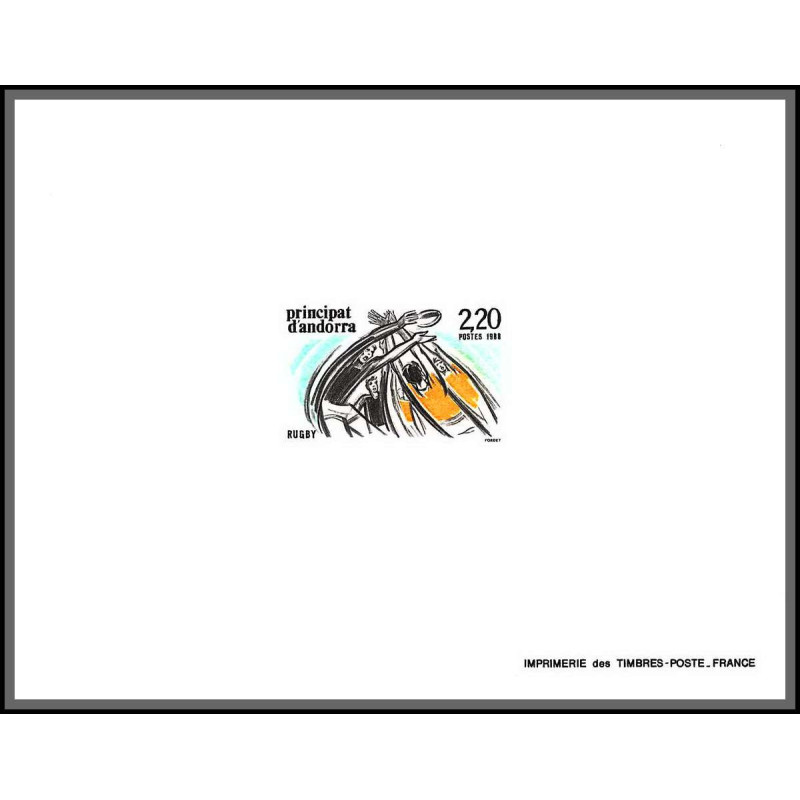 Andorre (Andorra) N°368 rugby sport épreuve de luxe (deluxe proof) 1988