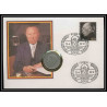 11504/ Lettre (cover Numisbrief monnaies coins) Konrad Adenauer 19/4/1992 Allemagne (germany)