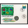 11532/ Lettre (cover Numisbrief monnaies coins) greenpeace regenwald 11/6/1992 Allemagne (germany)