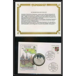 11564/ Lettre (cover Numisbrief monnaies coins) mecklenburg vorpommern 17/6/1993 Allemagne (germany)
