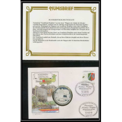 11568/ Lettre (cover Numisbrief monnaies coins) nordrhein westfalen 12/8/1993 Allemagne (germany)