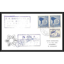 4678/ Espace space Lettre cover 23/6/1965 Signé signed nasa estacion de rastreo de satellites N°8 santiago Chili (chile)